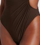 Купальник с одним плечом Saint Laurent, Marron - фото 5