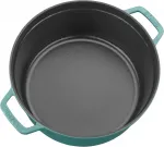 Круглая чугунная кокотница Staub, 5,25 л, 26 см, бирюзовый - фото 2