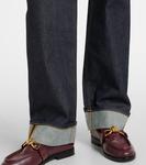 Прямые джинсы средней посадки Bottega Veneta, Indigo - фото 5