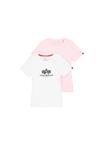 Футболка Alpha Industries NEW 2 PACK, White/Pastel Pink/White - фото 5