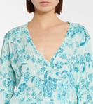 Мини-платье Илоны с цветочным принтом Poupette St Barth, Aqua Grasse - фото 4