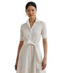 Платье Lauren Ralph Lauren Cotton-Blend Shirtdress, белый - фото 3
