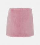 Мини-юбка из овчины Prada, Begonia - фото