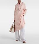 Платье-рубашка из льна Lora Loro Piana, Peach Candle - фото 2