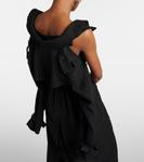 Платье миди из шерсти и мохера с вырезами Junya Watanabe, черный - фото 5