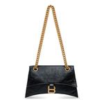 Сумка crush small chain bag 'black' Balenciaga, черный - фото