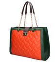 Сумка-шоппер Diana&Co., зеленый/оранжевый - фото