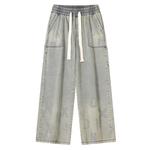 Джинсы унисекс dnnnnx, 7506 Модернизированный/Синий - фото 4