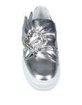 Кроссовки Roger Vivier, серебро - фото 4