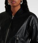 Плетеная укороченная куртка-бомбер Rotate, черный - фото 4