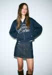 Толстовка Bershka Zip-up sweatshirt, Royal Blue - фото