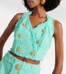 Твидовый топ Balmain, Menthe - фото 4