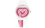 SWATCH Часы Unisex 34mm Pink Watch GW214, White Dial - фото