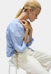 Блуза Marks & Spencer BUTTON DOWN PUFF SLEEVE, Blue Mix/Blue - фото 4