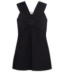 Креповый топ с вырезом Stella McCartney, черный - фото