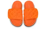 Шлепанцы женские Louis Vuitton с узором логотипа, оранжевый - фото 4