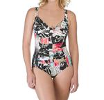 Слитный купальник со сборками в узоре Sense Shape Solver, цвет pattern sense - фото