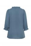Блуза Kaffe Curve Blouse, Bering Sea/Light Blue - фото 6
