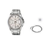 CASIO Часы Men Silver Watch, White - фото