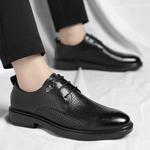 Мужские туфли Mulinsen черные с ажурными вставками - фото 3