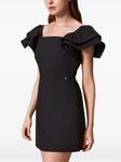 TWINSET платье мини с оборками, черный - фото 2