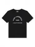 Футболка с логотипом KARL LAGERFELD KIDS, черный - фото