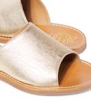 Сандалии Plage Curv из металлизированной кожи Pom d'Api, Laminato Ivory - фото 5