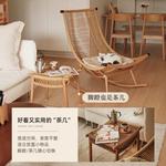 Плетеное кресло-качалка с оттоманкой для дома и террасы — Дизайнерское кресло из ротанга - фото 5