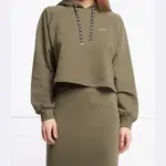 Укороченная толстовка Liu Jo, зеленый - фото