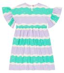 Полосатое хлопковое платье Bobo Choses, белый - фото 4