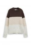 Джемпер TOM TAILOR DENIM COZY BLOCK, Brown/Camel Colorblock/Brown - фото 5