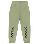 Хлопковые спортивные штаны с логотипом Off-White, светло-зеленый - фото 3