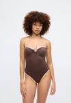 Купальник Seafolly BEACH BOUND RING FRONT BANDEAU ONE PIECE, Dark Chocolate/Dark Brown - фото 5
