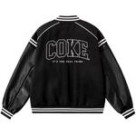 Бейсбольная куртка унисекс Coca-Cola, Черный (с хлопком) - фото 2