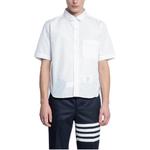 Поплин рубашка с круглым подолом THOM BROWNE, белый - фото 3