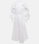 Платье-рубашка из хлопка Jil Sander, белый - фото