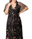 Вечернее платье с вышивкой Plus Size Embroidered Elegance Kiyonna, черный - фото 3