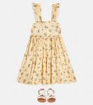 Хлопковое платье с кружевной отделкой и принтом Paade Mode, бежевый - фото 2