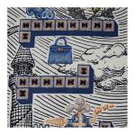 Шелковый шарф Unisex серый HERMES - фото 4