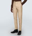 Хлопковые брюки чинос в стиле милитари Tom Ford, бежевый - фото 3