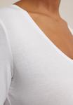 Топ с длинными рукавами WE Fashion, белый - фото 2