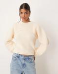 Вязаный джемпер ASOS DESIGN в цвете экрю - фото