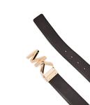 Кожаный двусторонний ремень Michael Kors, черный - фото 3