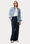 Брюки ELASTICATED WAIST WIDE LEG Marks & Spencer, темно-синий - фото 2