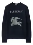 Свитер с принтом Equestrian Knight BURBERRY, синий - фото
