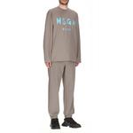 Спортивные брюки с логотипом MSGM, серый - фото 7