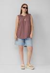 Блуза QS Blouse, Aubergine/Mottled Pink - фото 2