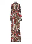 Макси-платье с принтом «мармо» Pucci, коричневый - фото
