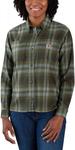 Женская фланелевая рубашка средней плотности Carhartt, зеленый - фото 2