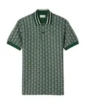 Классическое поло с монограммой Lacoste, зеленый - фото
